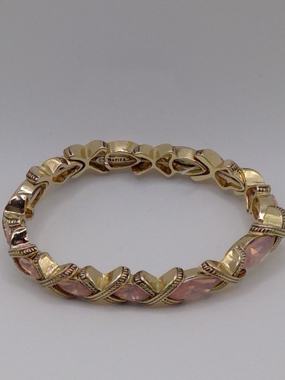 Napier bracelet with pink marquise stones